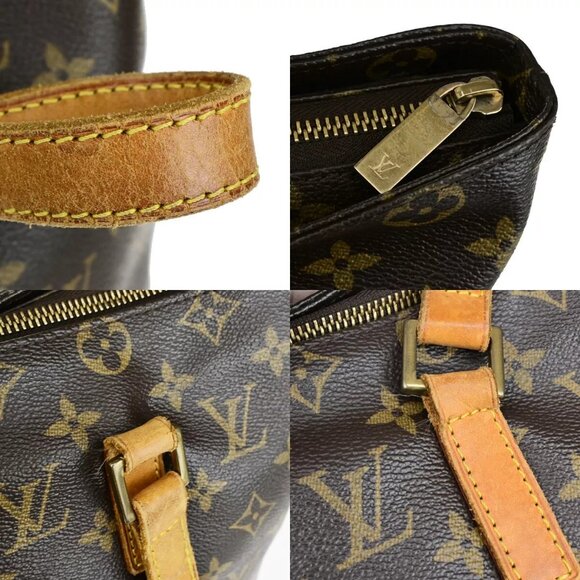 LOUIS VUITTON Cabas Mezzo Shoulder Bag Monogram Leather Brown - Picture 10 of 16